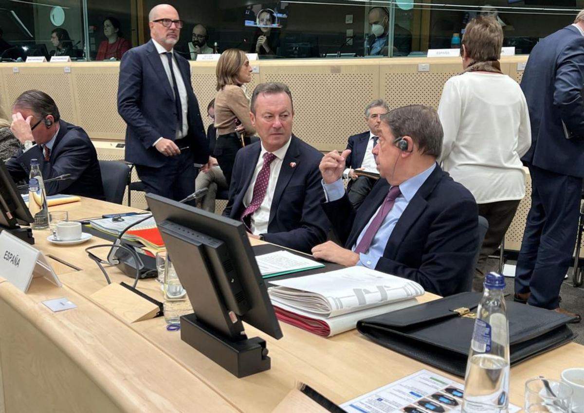 Planas, en un momento de la reunión en Bruselas, ayer. | F.L.JIMÉNEZ
