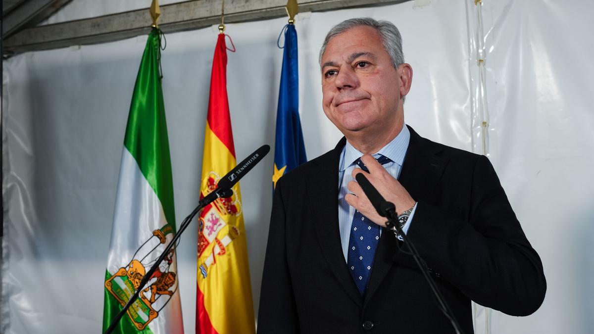 El alcalde de Sevilla, José Luis Sanz, durante una intervención