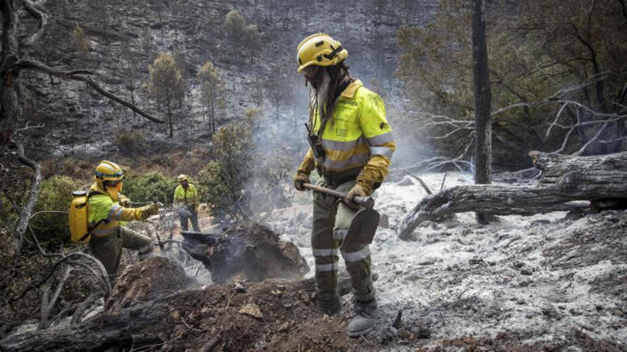 El incendio de Carcaixent evoluciona favorablemente