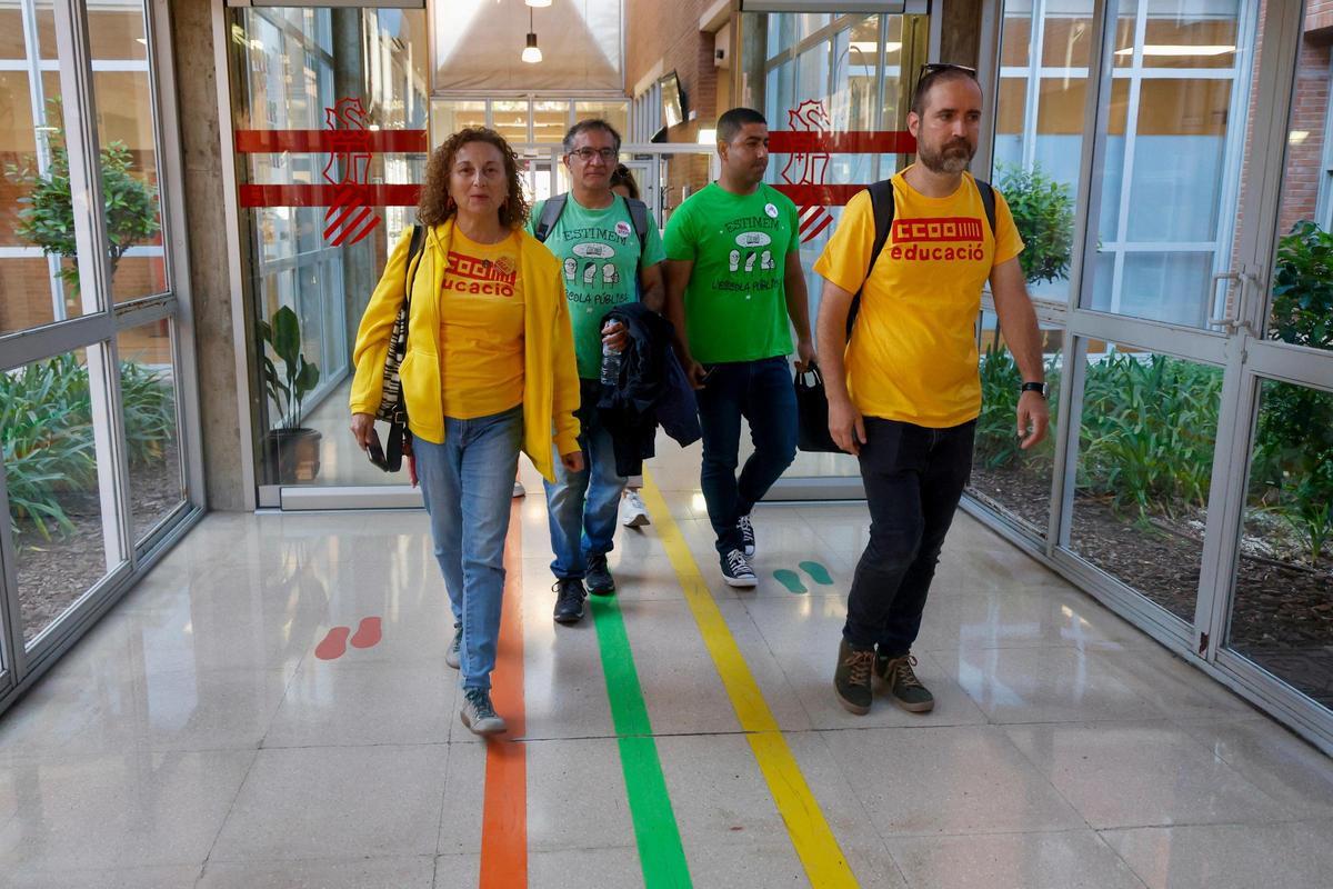 La reunión entre Educación y los sindicatos, en imágenes