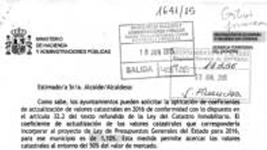 El tipo impositivo del IBI bajará para que la revisión del catastro no obligue a subir el impuesto