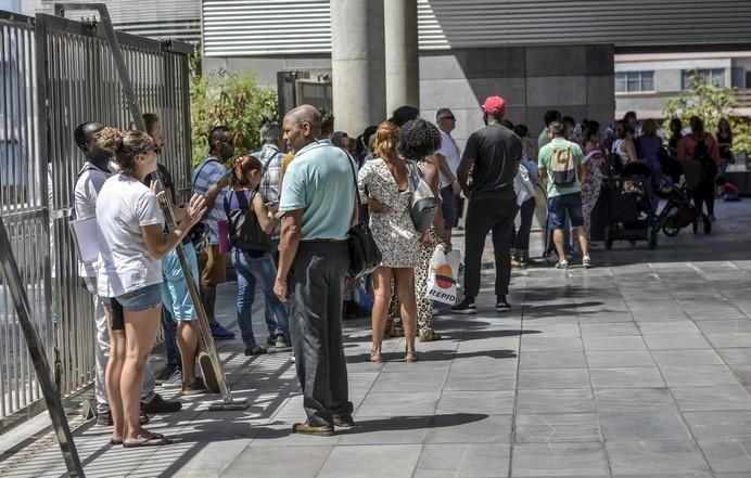 14/08/17.LAS PALMAS DE GRAN  CANARIA. Colas en Usos Multiples para solicitar las ayudas por alquiler. FOTO: J. PÉREZ CURBELO