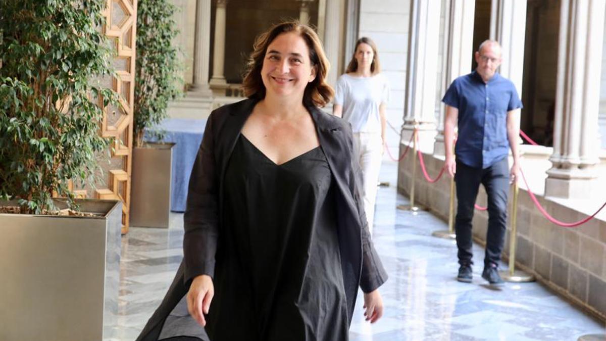 Ada Colau en el Ayuntamiento de Barcelona