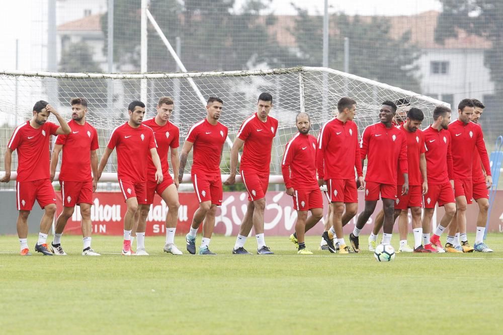 Entrenamiento del Sporting, miércoles