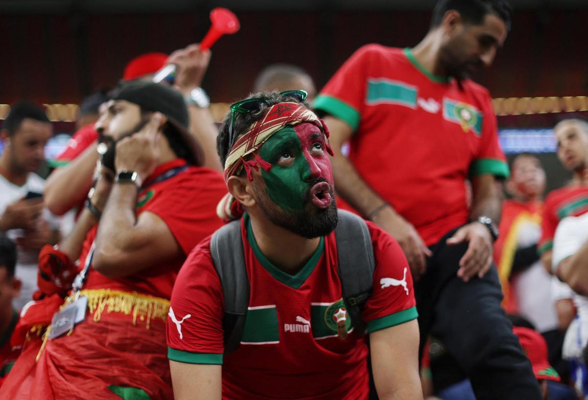 La afición de Marruecos inundó el estadio de al Bayt ante Francia