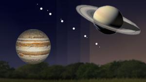 Conjunción planetaria Saturno Júpiter