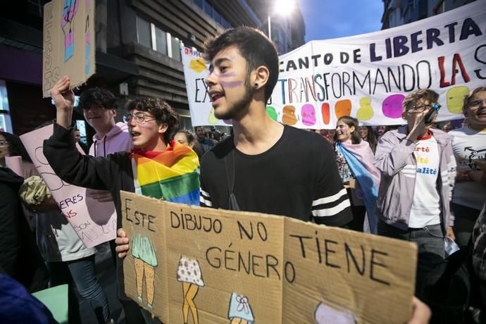 08.03.19. Las Palmas de Gran Canaria. Manifestación Día de la Mujer 8M. Foto Quique Curbelo