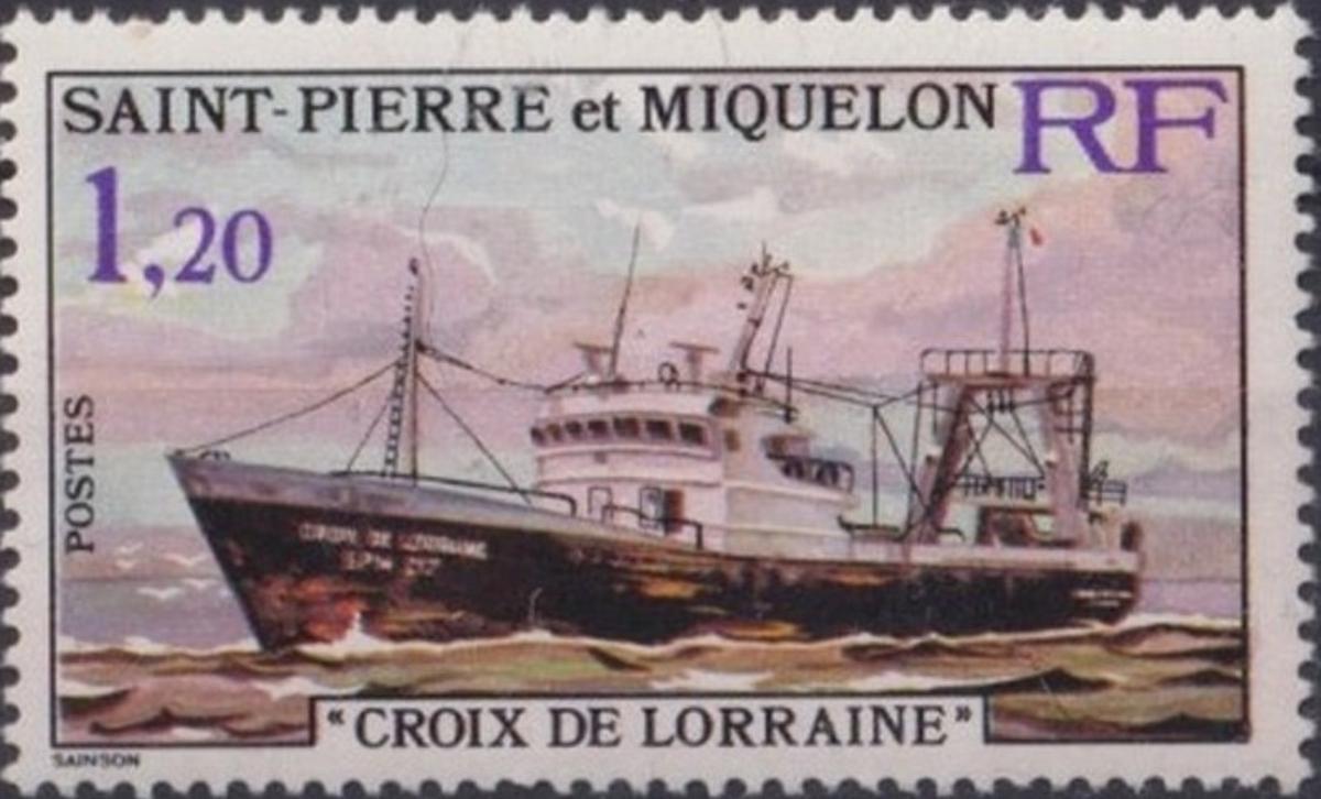 El sello del «Croix de Lorraine», de 1976