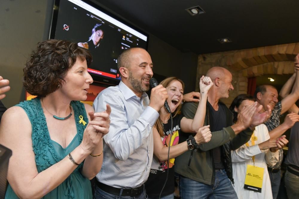 Celebració de Marc Aloy després de la victòria a l