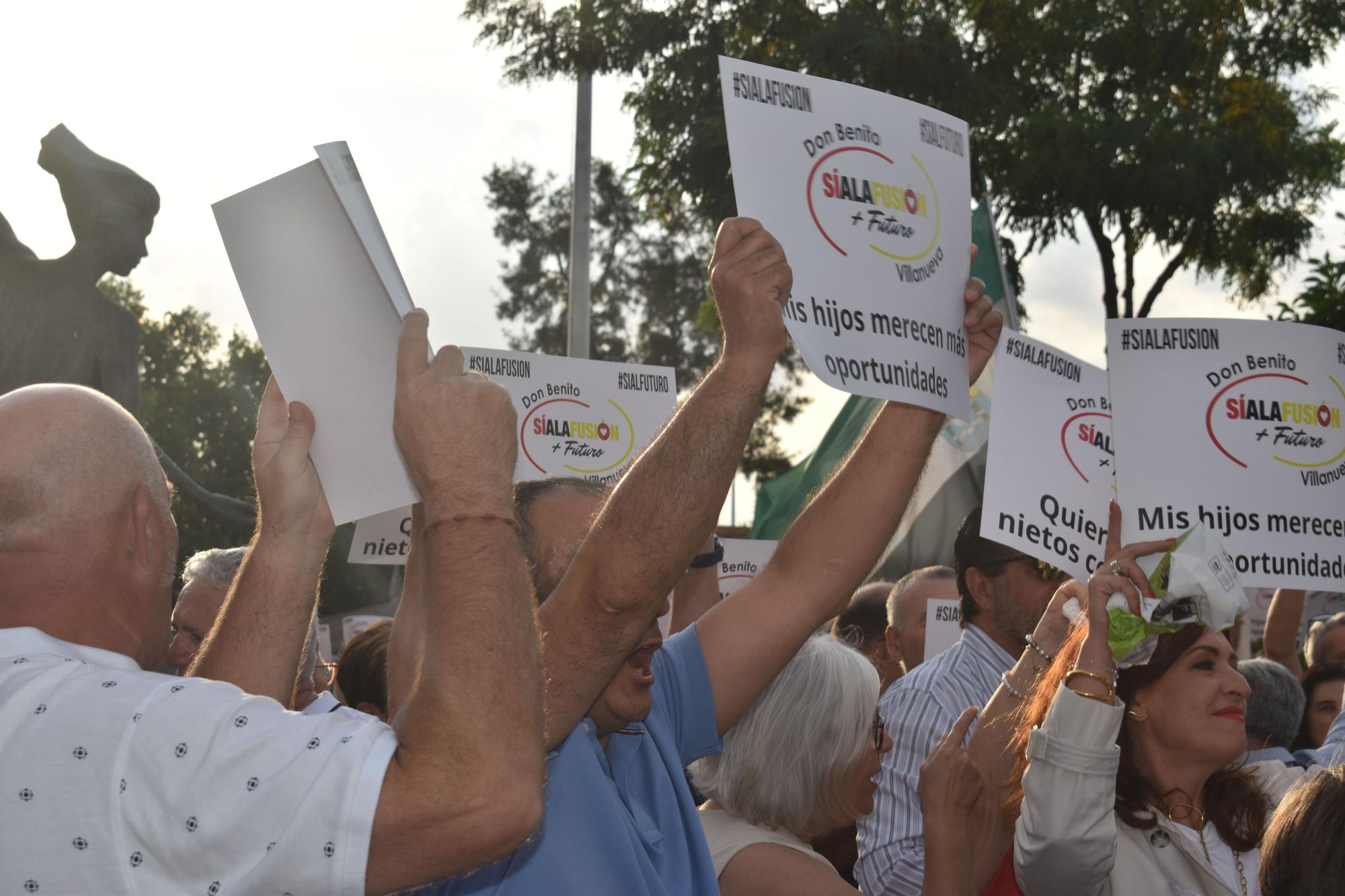 Manifestación en Don Benito por la fusión con Villanueva