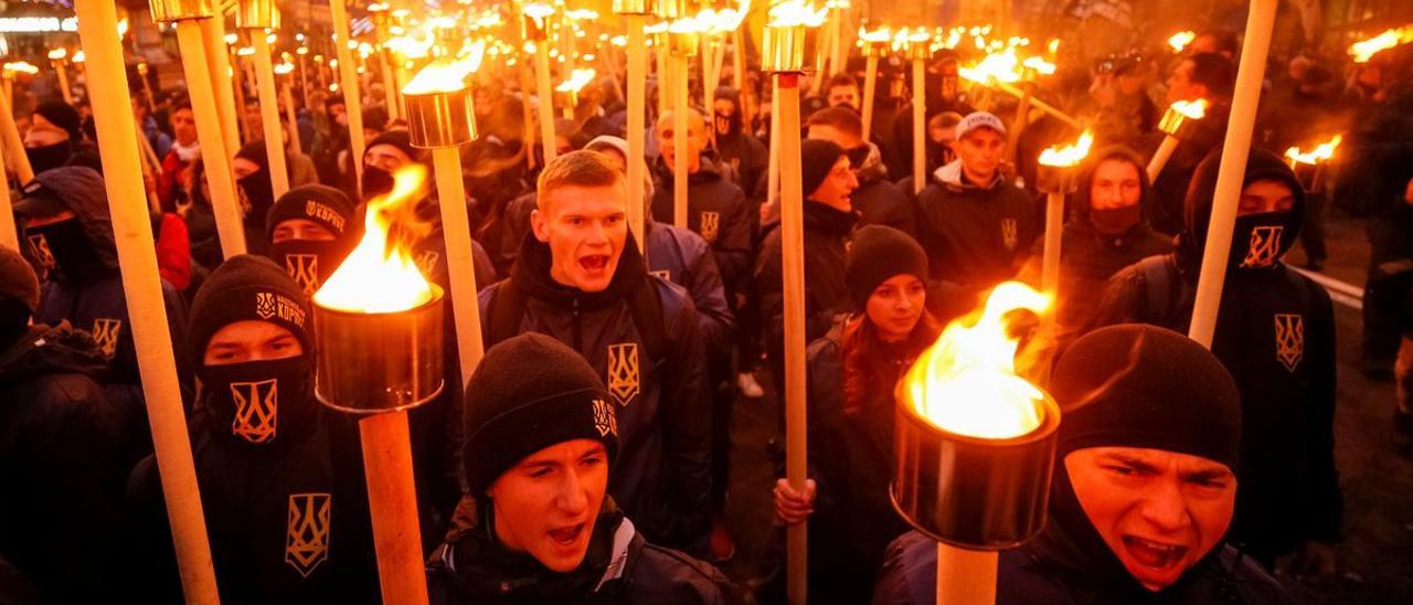 Miembros del Batallón Azov.