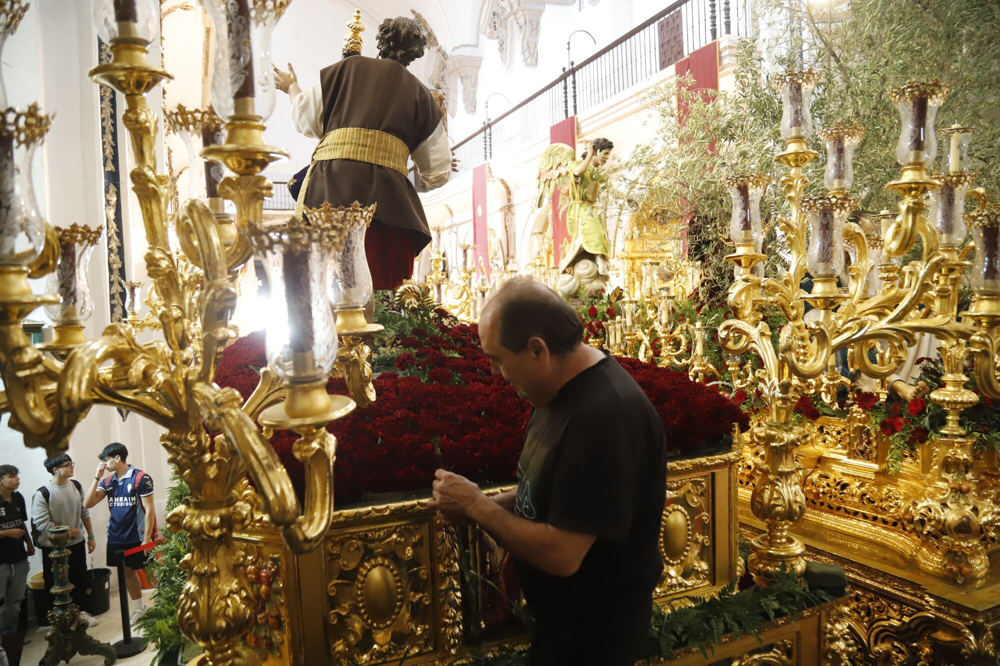 Córdoba  Previa y preparativos del Magno Vía Crucis Iglesia de San Francisco Nuestro Padre Jesús Caído, de Aguilar de la Frontera