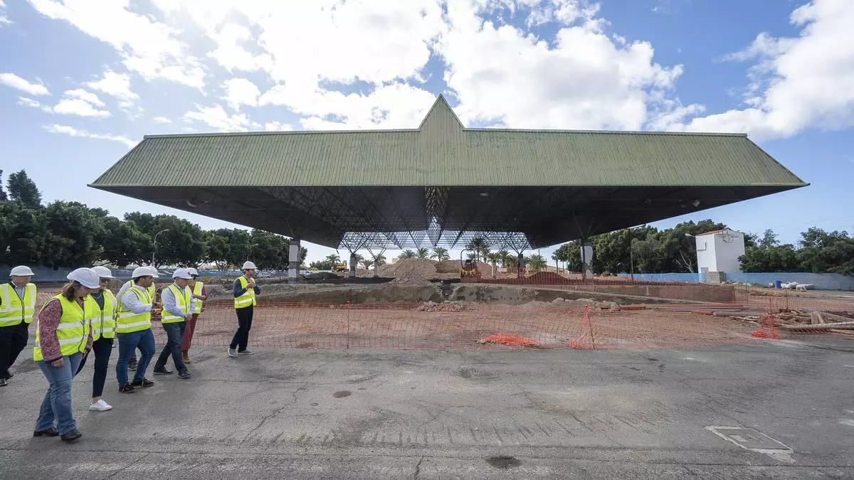 El nuevo mercado de San Fernando de Maspalomas muestra la estructura metálica
