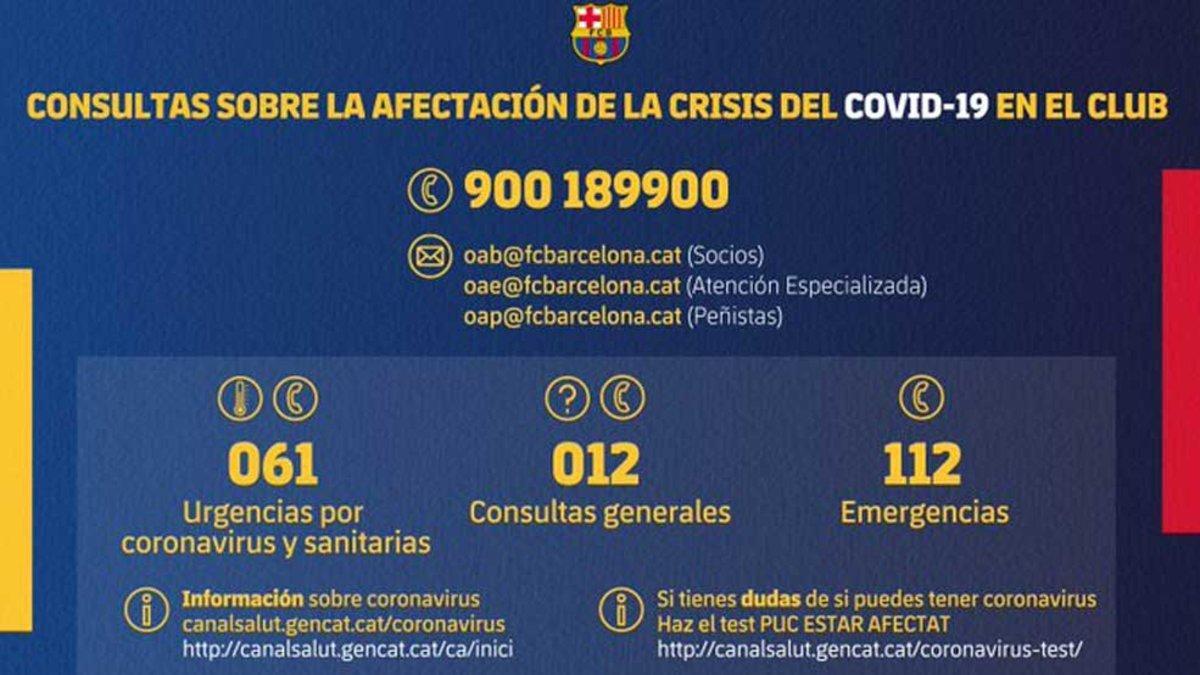 Información de interés para los socios, peñistas y aficionados del FC Barcelona