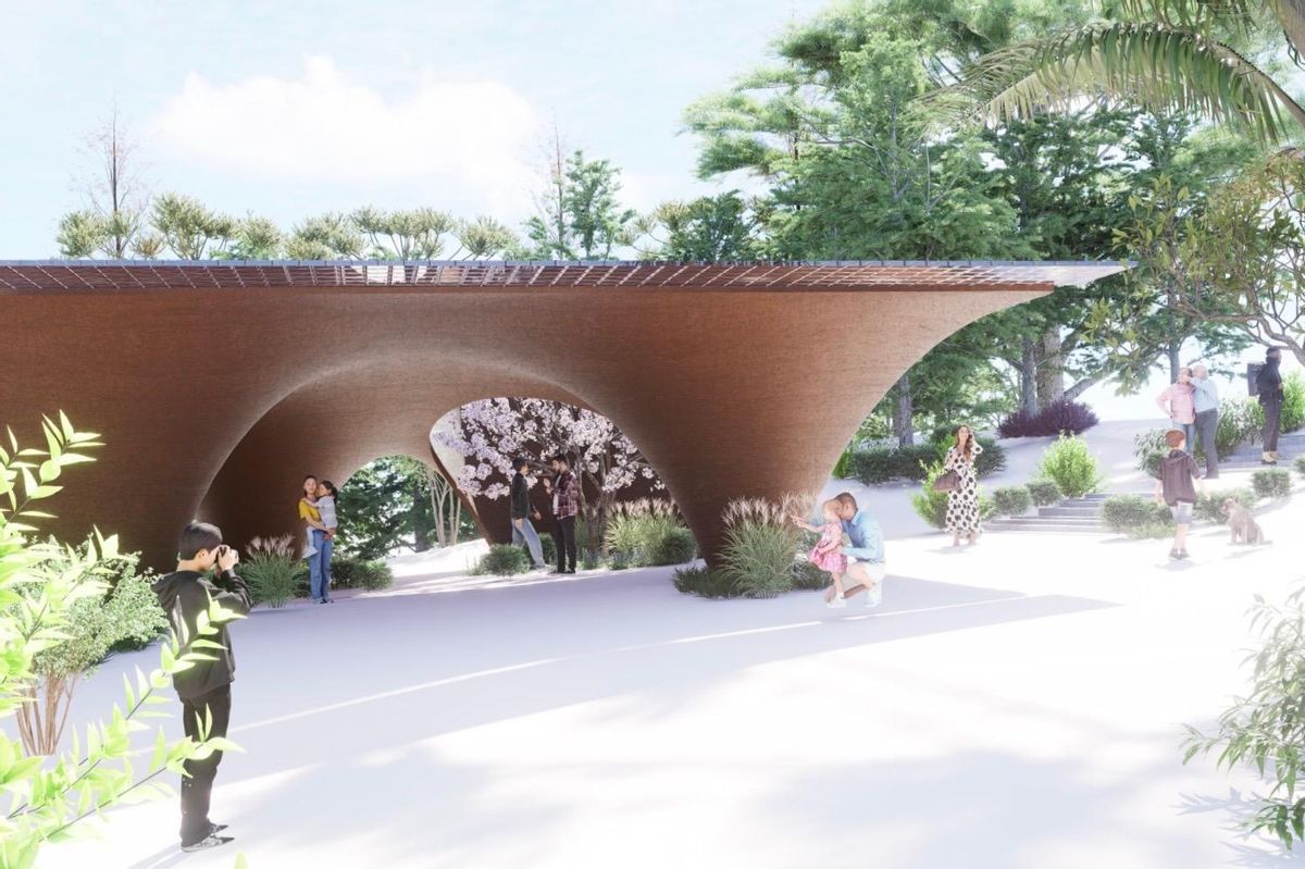 Render que muestra una recreación de cómo será La Volta en su emplazamiento en Llars Mundet.