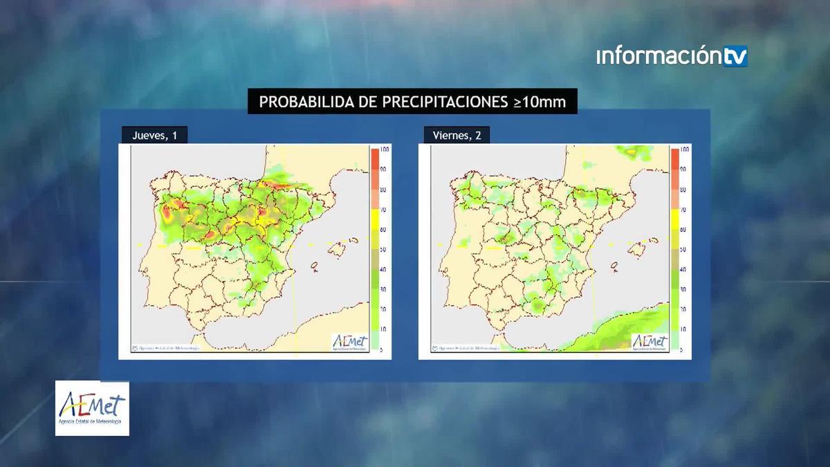 Evolución del acumulado de precipitaciones según AEMET.