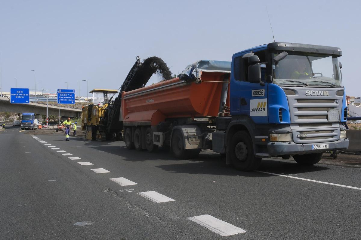 Comienzan las obras en la Circunvalación de Las Palmas de Gran Canaria (GC-3), en el tramo que atraviesa el barranco Guiniguada