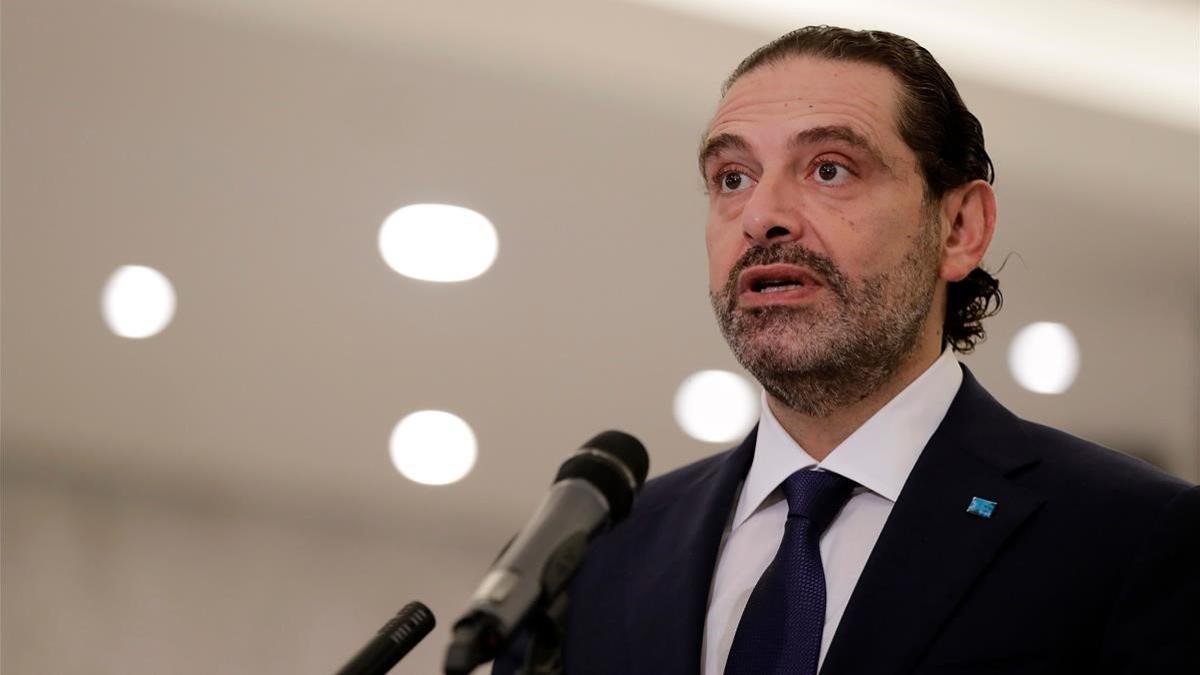Saad Hariri, tras ser designado de nuevo primer ministro, este jueves.