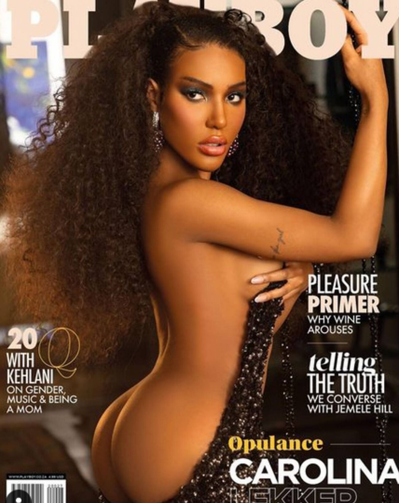 Carolina Lekker en la portada de la revista Playboy en su versión africana.