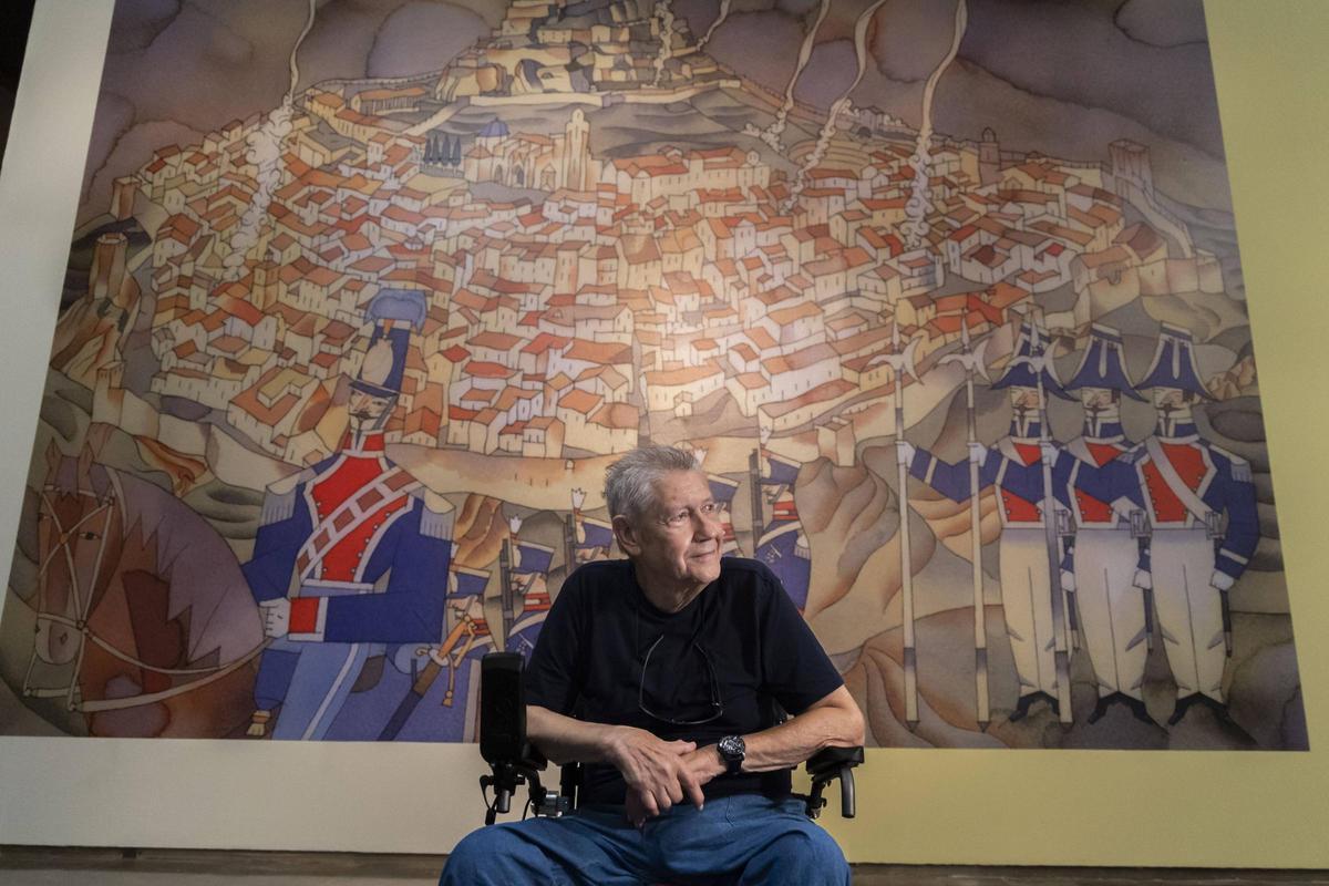 Miguel Calatayud, en la exposición que presentó en Valencia y que llega a Alicante