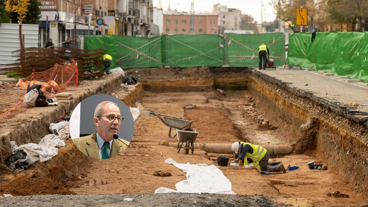 Fernando Amores, profesor de Prehistoria y Arqueología de la Universidad de Sevilla, sobre los hallazgos de las obras del metro de la Macarena Imagen