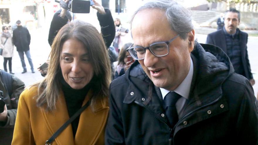 Meritxell Budó, amb el president de la Generalitat, Quim Torra.