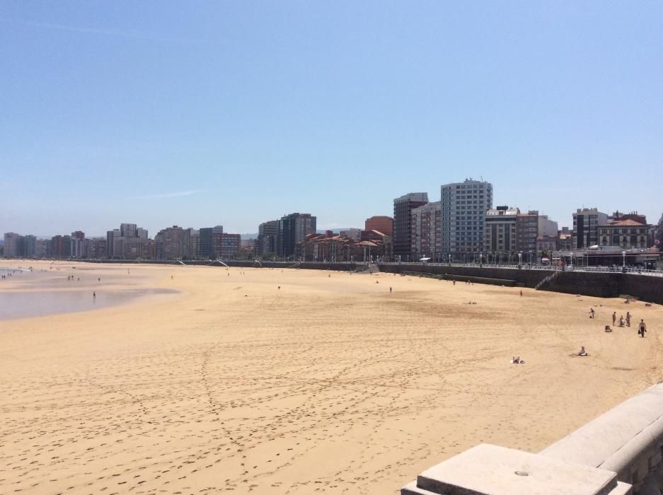 Jornada calurosa en Gijón