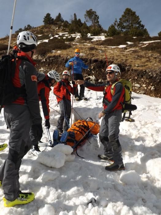 Simulacre de rescat a Vallter