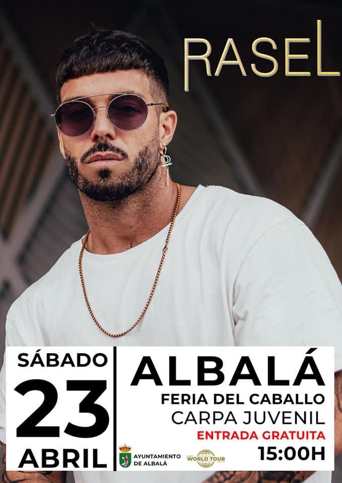 Rasel interpreta sus temas el sábado 23 de abril en la carpa juvenil de la Feria del Caballo de Albalá.