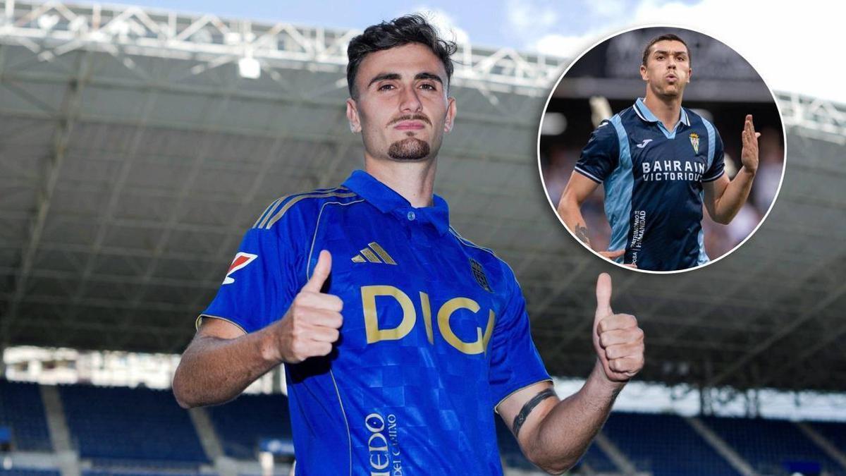 Montaje de Álex Forés y Adrián Fuentes, un anehlo blanquiverde y el máximo artillero del Córdoba CF.