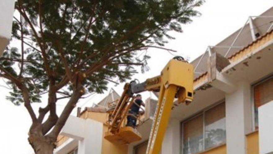 Visita a las obras del colegio Príncipe de Asturias