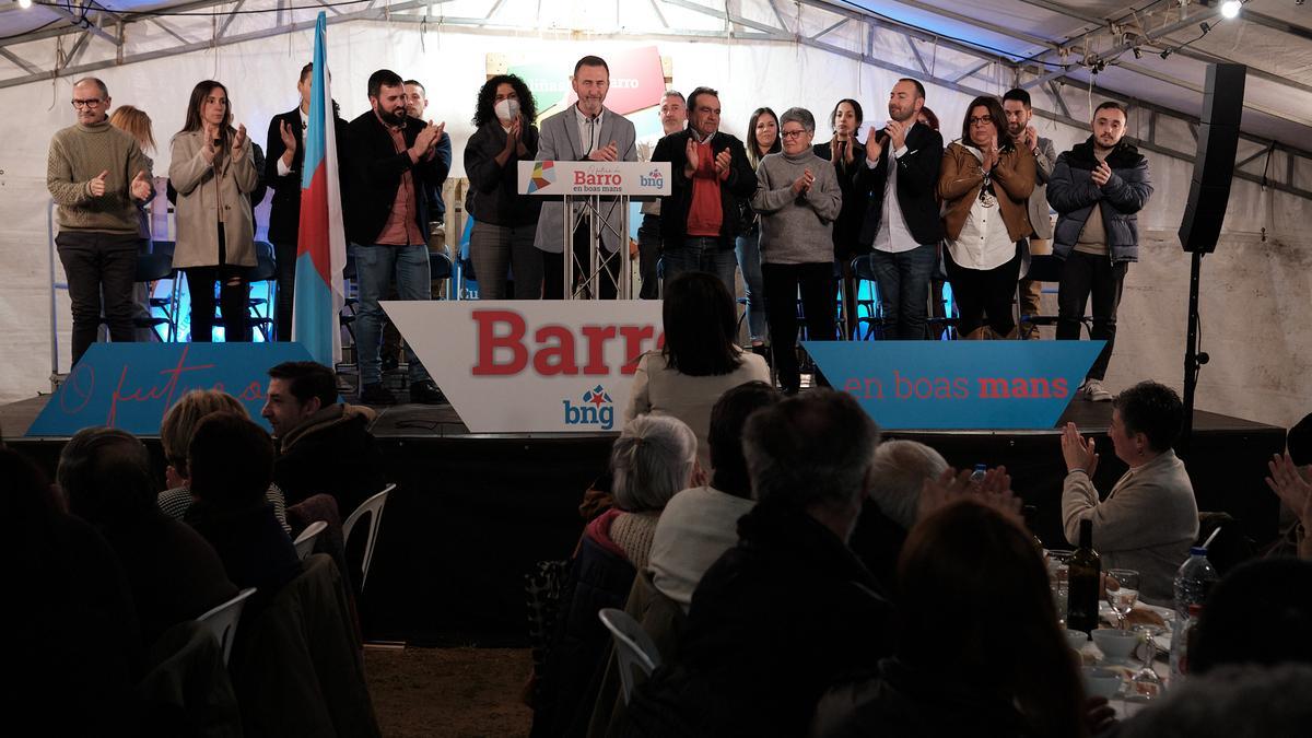 El BNG de Barro presenta su candidatura municipal en una cena con simpatizantes.