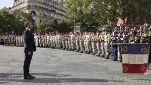 Emmanuel Macron, durante los actos por el 80º aniversario de la liberación de París.