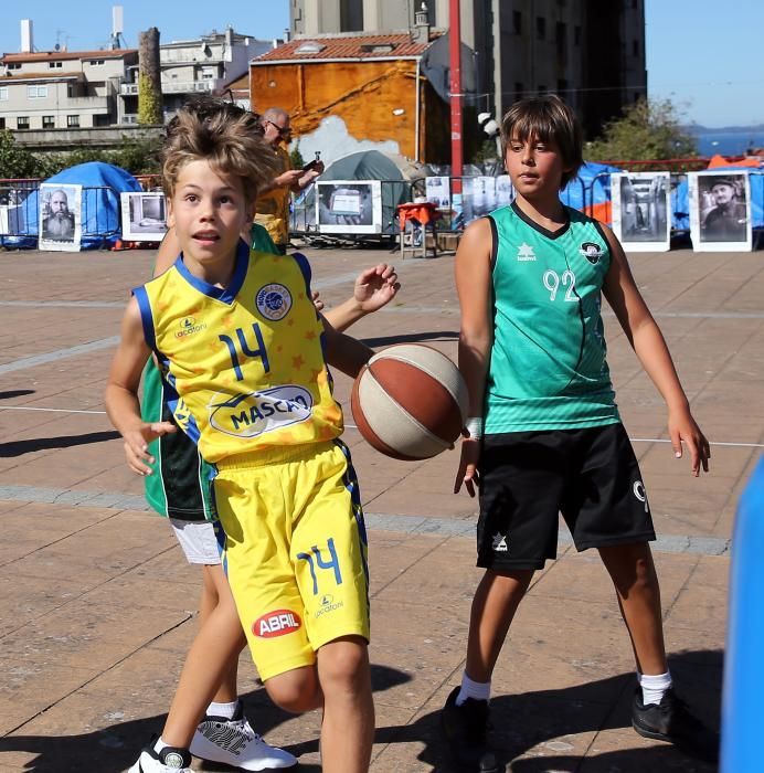 El torneo alevín, aperitivo del partido entre el Obradoiro y el Alba Berlín.