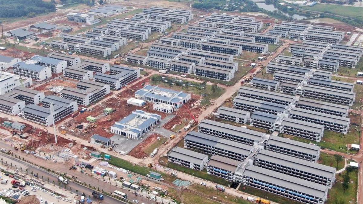 La Estación Sanitaria Internacional de Guangzhou, un complejo construido para alojar a los viajeros internacionales, en la provincia de Guangdong, al sur de China, el 17 de septiembre.