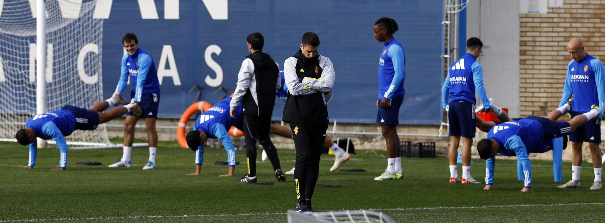 EN IMÁGENES | Así ha sido el primer entrenamiento del Real Zaragoza con Julio Velázquez