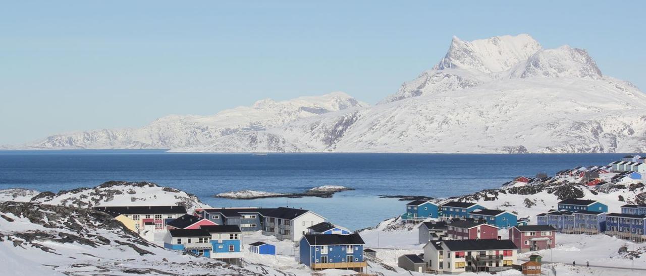 Panorámica de la localidad de Nuuk, Groenlandia.