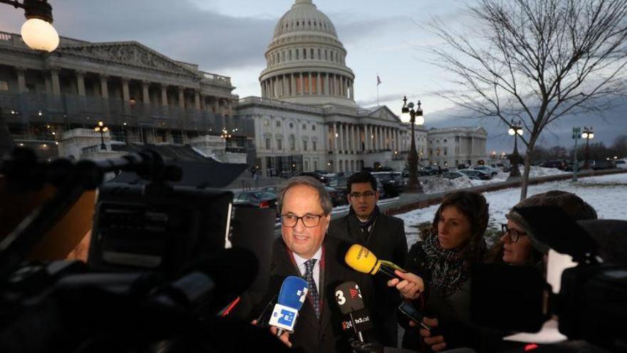 Torra expone a cinco congresistas de EEUU los agravios del independentismo