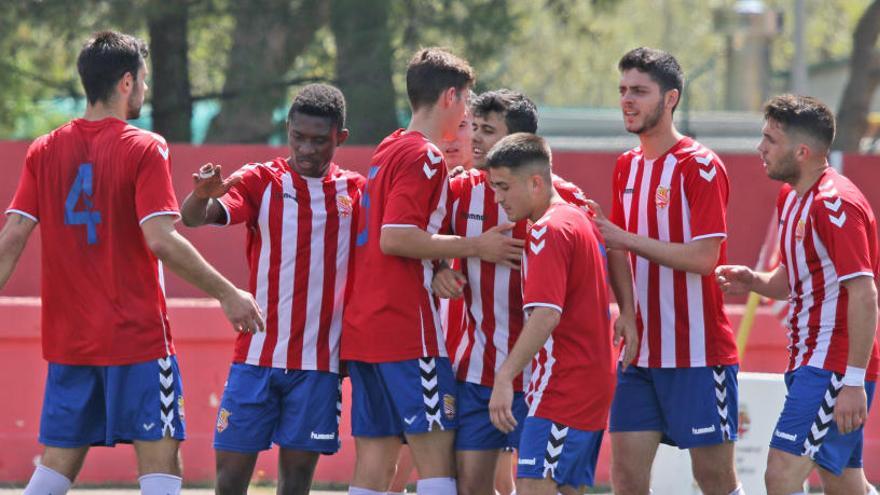 Celebració d&#039;un dels dos gols de Joel Priego