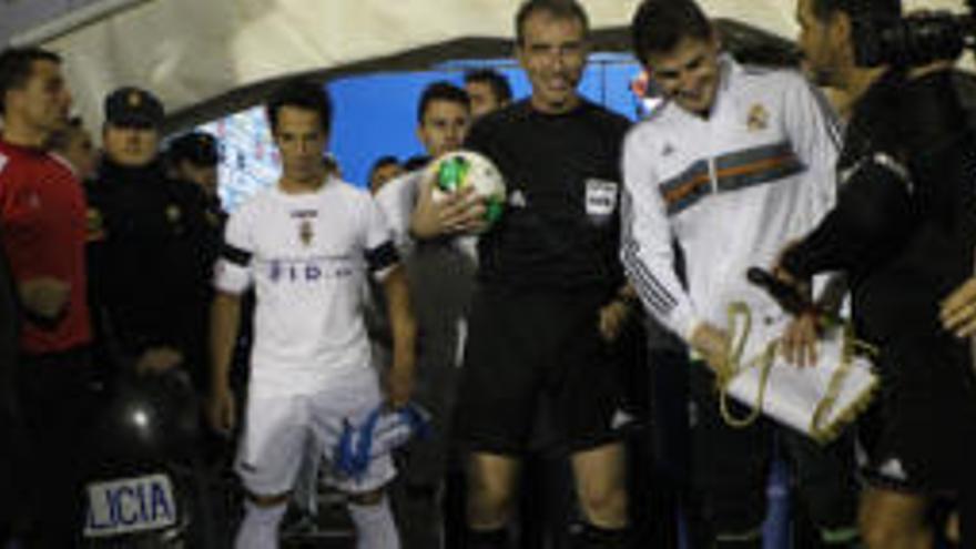 Rifaterra y Casillas antes de saltar a La Murta en la eliminatoria de Copa del Rey.