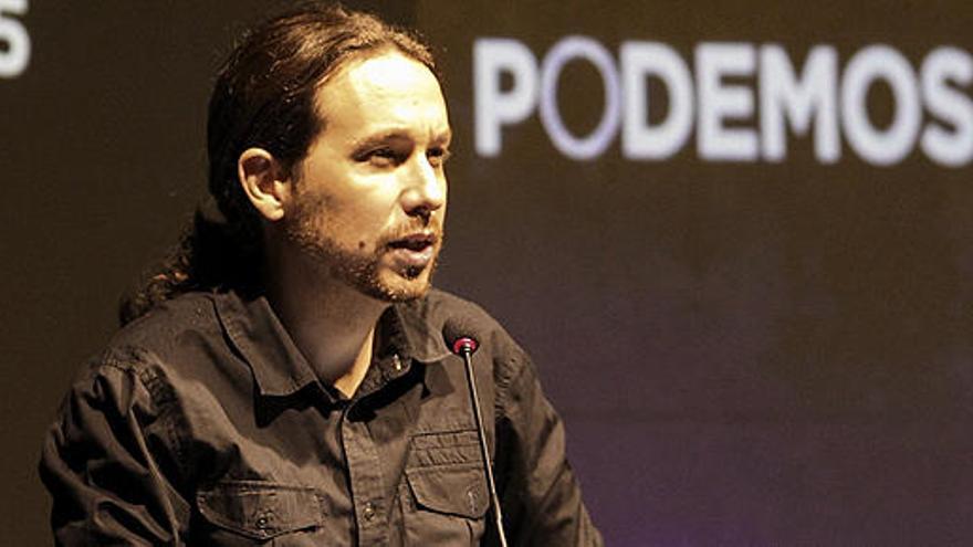 Pablo Iglesias, durante un acto político este miércoles.