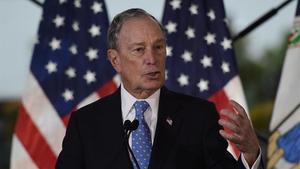 Michael Bloomberg en un acto electoral en Virginia.