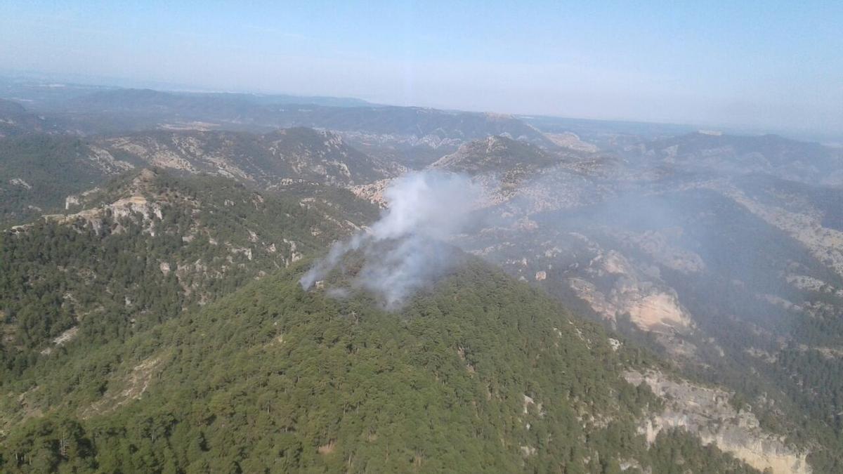 Imagen aérea de un incendio el año pasado en la zona natural de El Parrizal