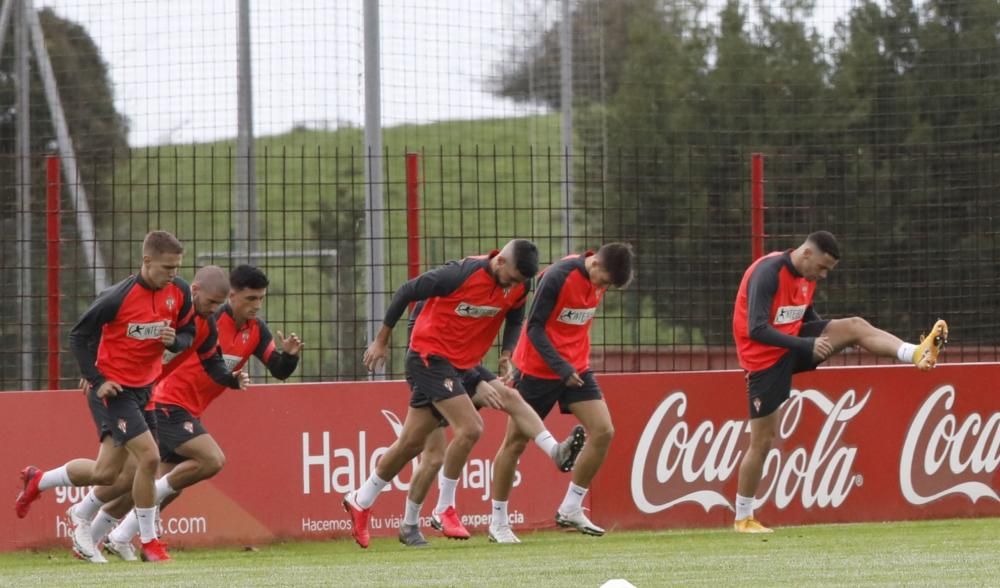 Entrenamiento del Sporting en Mareo.