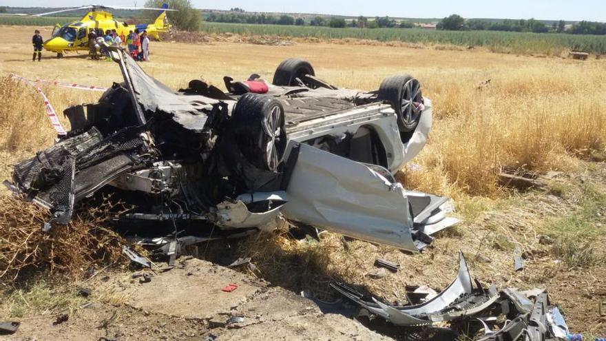 Una mujer de 37 años muere en un accidente de tráfico cerca de Badajoz