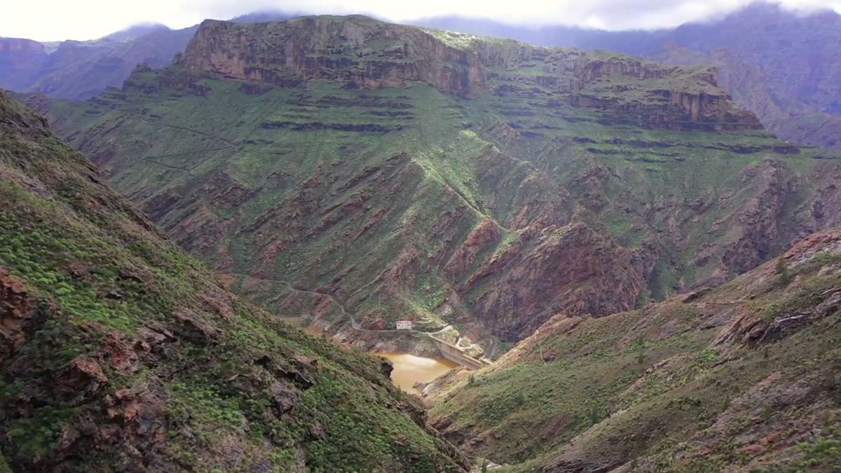 Así ha regado la borrasca Filomena Gran Canaria, a vista de pájaro