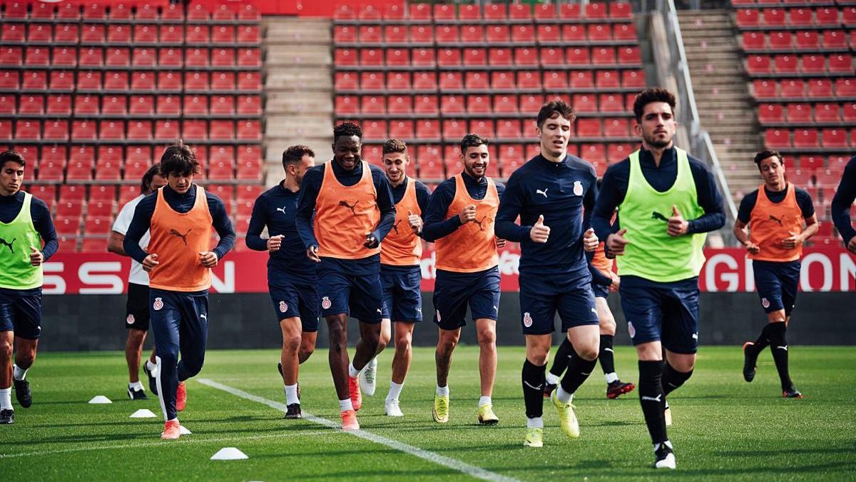 L&#039;equip es va exercitar ahir al matí a l&#039;estadi de Montilivi.