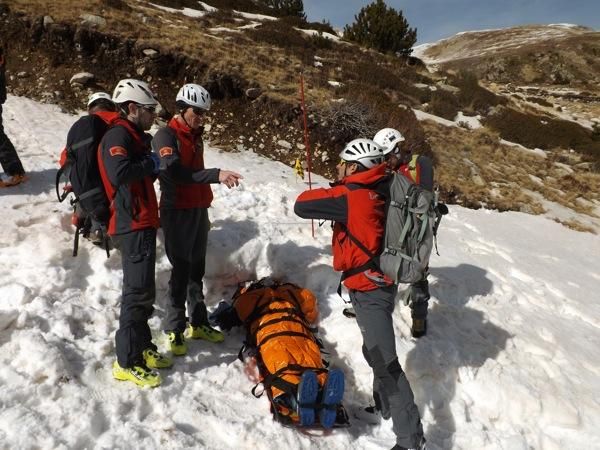 Simulacre de rescat a Vallter