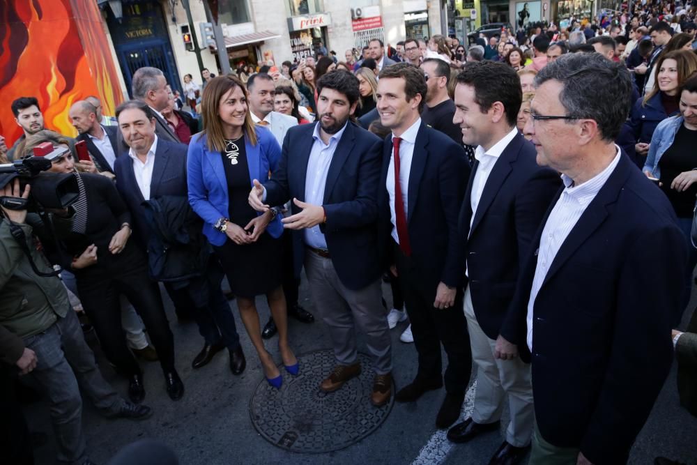 Pablo Casado visita Murcia un día antes del cierre de campaña
