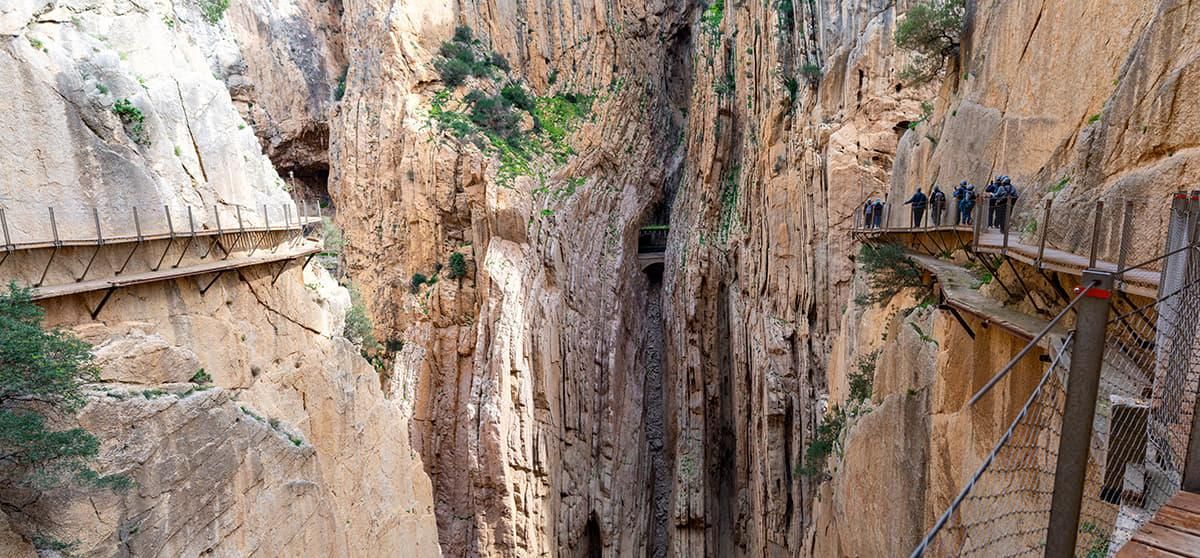 Famosa pasarela en Caminito del Rey, El Chorro (Málaga)